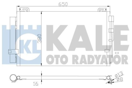 Радиатор кондиционера Hyundai MatrIX (Fc) OTO RADYATOR Kale 391300 (фото 1)
