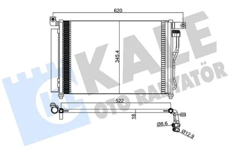 Радіатор кондиціонера Hyundai Accent III KALE OTO RADYATOR Kale 391400