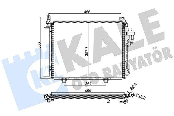 KALE HYUNDAI Радіатор кондиціонера (конденсатор) i10 I 1.0-1.2 08- Kale 391800 (фото 1)