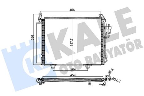 HYUNDAI Радіатор кондиціонера (конденсатор) i10 I 1.0-1.2 08- Kale 391800