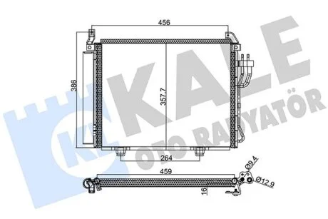 KALE HYUNDAI Радіатор кондиціонера (конденсатор) i10 I 1.0-1.2 08- Kale 391800