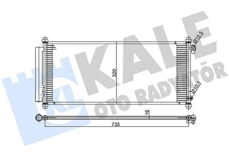 Радіатор кондиціонера Honda Jazz II KALE OTO RADYATOR Kale 392000