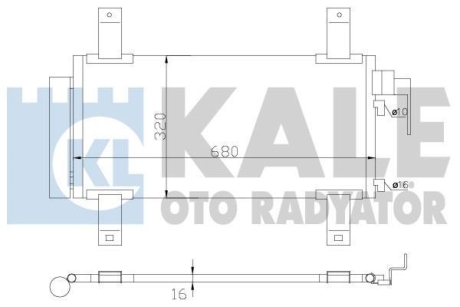 Радіатор кондиціонера Mazda 6 Condenser OTO RADYATOR Kale 392100