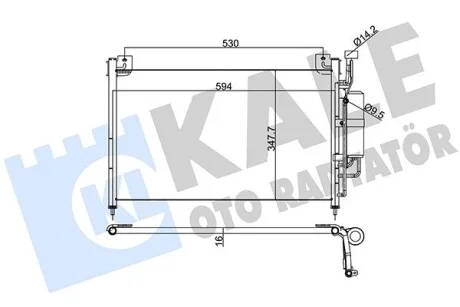 KALE MAZDA Радіатор кондиціонера (конденсатор) Mazda 2 07- Kale 392300