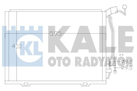 DB радіатор кондиціонера W202 2.0/2.2CDI 98- Kale 392500 (фото 1)