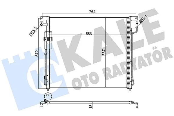 Радіатор кондиціонера Nissan Np300 Navara, Pathfinder III KALE OTO RADYATOR Kale 393200 (фото 1)