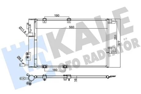 KALE OPEL Радіатор кондиціонера (конденсатор) Astra G, Zafira A Kale 393300