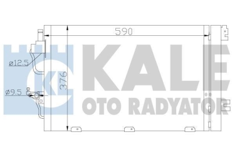 OPEL Радіатор кондиціонера (конденсатор) Astra H, Zafira B Kale 393400