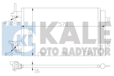 Радиатор кондиционера Opel Astra H, Astra H Gtc, Zafira B OTO RADYATOR Kale 393500 (фото 1)