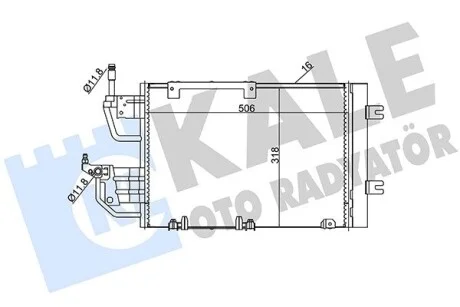 Радіатор кондиціонера Opel Astra H, Astra H Gtc, Zafira B KALE OTO RADYATOR Kale 393500