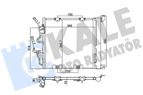 Радіатор кондиціонера Opel Astra H, Astra H Gtc, Astra Classic KALE OTO RADYATOR Kale 393600