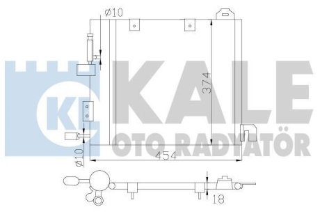 OPEL Радіатор кондиціонера (конденсатор) Astra G, Zafira A Kale 393800