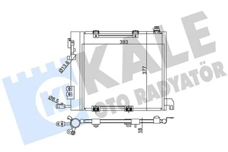 KALE OPEL Радіатор кондиціонера (конденсатор) Astra G, Zafira A Kale 393800