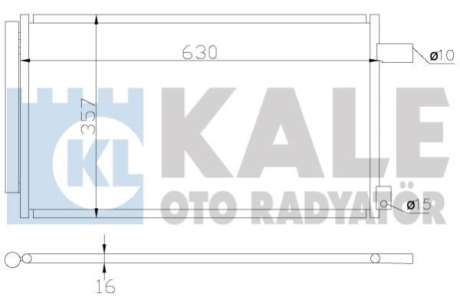 FIAT радіатор кондиціонера Sedici,Suzuki SX4 06- Kale 393900 (фото 1)