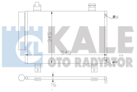 SUZUKI Радіатор кондиціонера (конденсатор) Swift III, IV 05- Kale 394000
