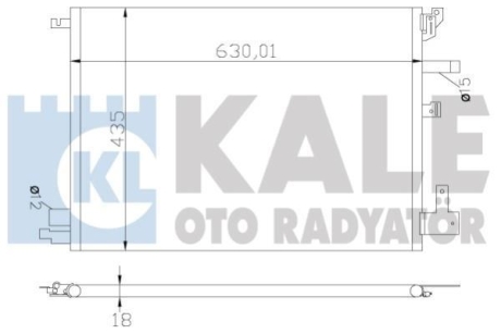 VOLVO Радіатор кондиціонера (конденсатор) S60 I, S80 I, V70 II, XC70 05- Kale 394200 (фото 1)