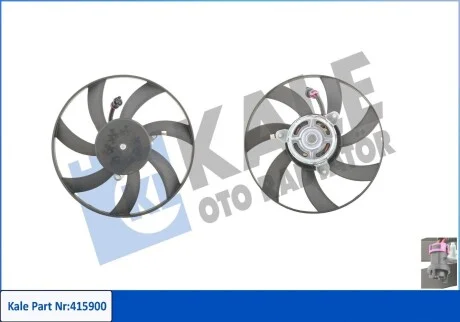 KALE VW вентилятор радіатора прав.300mm Caddy II,Polo 1.4/1.9D Kale 415900