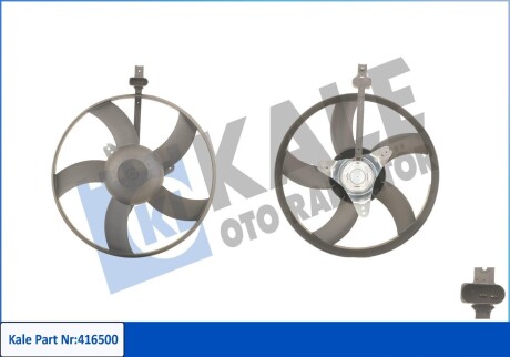 VW вентилятор радіатора Polo,Skoda Fabia I,II,III,Rapid,Roomster 1.0/1.6 Kale 416500