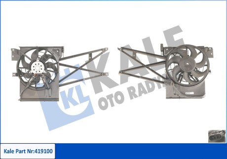 OPEL вентилятор радіатора Vectra B 1.6/2.5 95- Kale 419100