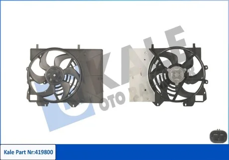 Вентилятор охолодження радіатора з кожухом Peugeot 207, 208, 301, 1007, 207 Cc, 207 Sw, 308 Sw KALE OTO RADYATOR Kale 419800