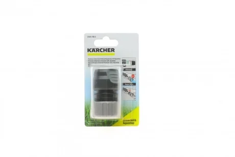 Коннектор универсальный для шлангов Plus 1/2"-5/8"-3/4" (с премиум аквастопом) KARCHER 2.645-196.0
