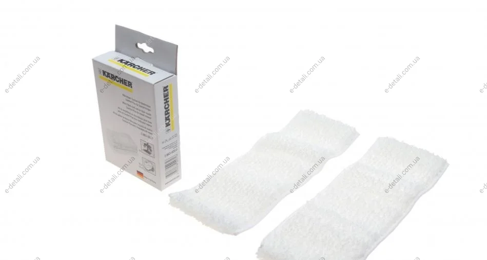 Набор салфеток микрофибровых для напольной насадки Comfort Plus (для пароочистителей SC4/SC5) (2шт) KARCHER 2.863-020.0 (фото 1)