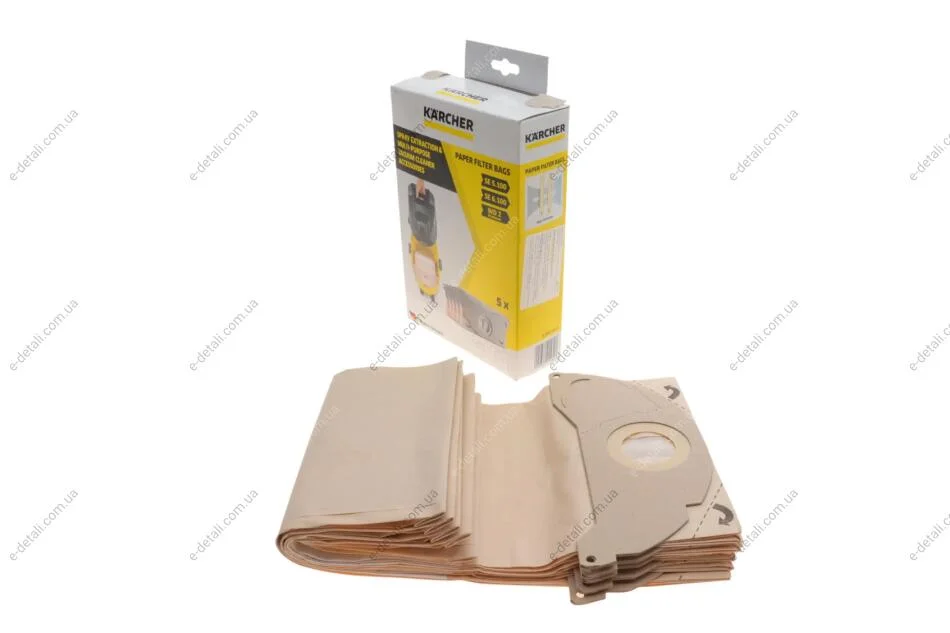 Фильтр-мешки бумажные (SE 5.100/SE 6.100/WD 2 Premium Basic) (5шт) KARCHER 6.904-143.0 (фото 1)