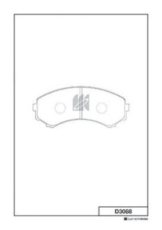 Колодки гальмівні дискові KASHIYAMA D3088