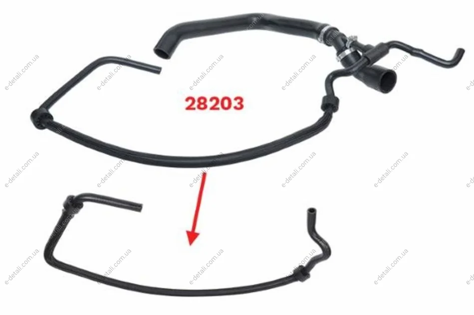 KAUTEK шланг радіатора VW LT 28-35 II 2.5 TDI Kautek VW-RH073 (фото 1)