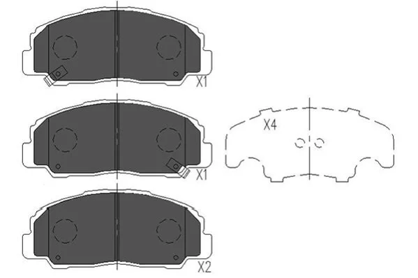 PARTS TOYOTA гальмівні колодки передн. Land Cruiser -96 KAVO KBP-1505 (фото 1)