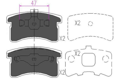 PARTS NISSAN Гальмівні колодки Maxima QX 94-00 KAVO KBP-1506