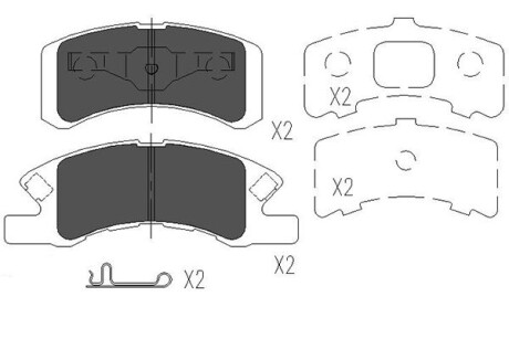 PARTS MITSUBISHI колодки гальм. передн. Space Star 1,0-1,2 12- KAVO KBP-1511