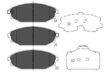 PARTS HYUNDAI Гальмівні колодки передн.Galloper 98- KAVO KBP-3014