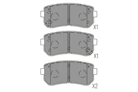 Колодки тормозные (задние) Hyundai Tucson 15-/Sonata 05-15/ix20/ix35/Kia Cerato/Sportage/Picanto 10- KAVO KBP-3059