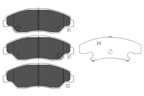 PARTS KIA Гальмівні колодки передние Sportage 2.0 TD 97- KAVO KBP-4013