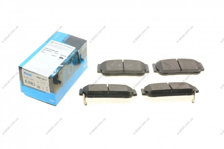 Колодки гальмівні (задні) Kia Sorento 02-11/Ssangyong Rodius 05- KAVO KBP-4017 (фото 1)