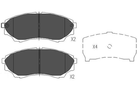 PARTS FORD Гальмівні колодки передн.Ranger,Mazda BT-50 99- KAVO KBP-4514