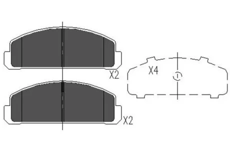 Гальмівні колодки дискові mazda 323/323 estate/wagon KAVO KBP4515