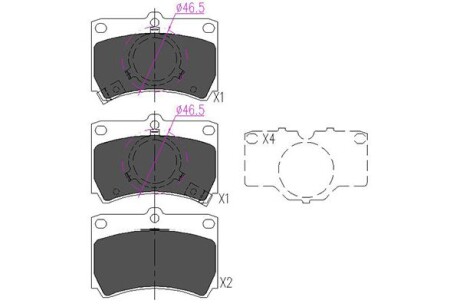 PARTS MAZDA Колодки тормозные передн.323 85-93 KAVO KBP-4517