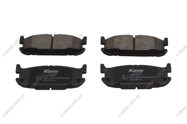 PARTS MAZDA гальмівні колодки задн. MX-5 II 1.8 98- KAVO KBP-6571 (фото 1)