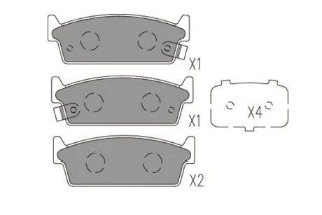 PARTS NISSAN Гальмівні колодки задн. Almera 00- Maxima QX 00- KAVO KBP-6601