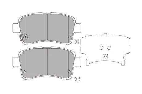 PARTS SUZUKI Гальмівні колодки передн. Liana 1.3I-1.6I 06/02 KAVO KBP-8528