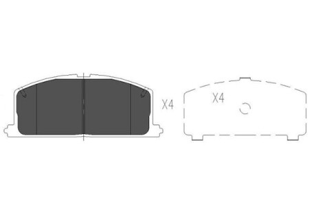 PARTS TOYOTA гальмівні колодки перед.Carina II,Corolla,Camry, Corona KAVO KBP-9109 (фото 1)