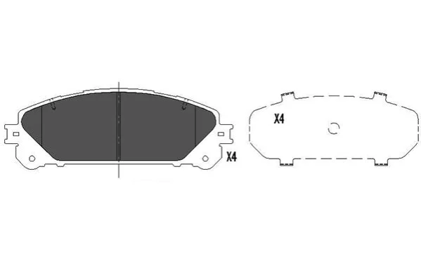 Колодки тормозные (передние) Lexus RX 08-/Toyota Rav4 12-/Camry 17- (166.7x59.4x17.6) KAVO KBP-9116 (фото 1)