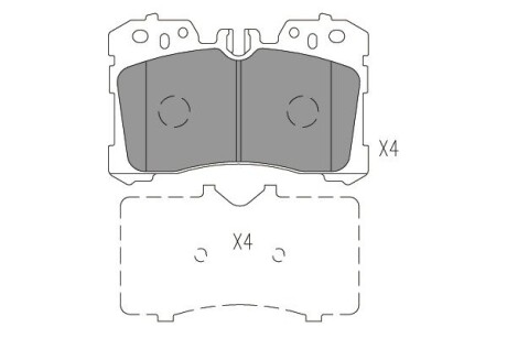 Комплект гальмівних колодок KAVO KBP-9150