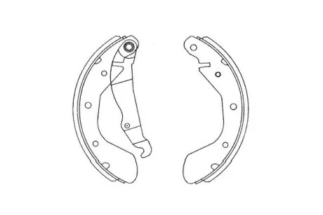 Колодки тормозные (задние) Opel Combo 94- (барабанные) (200x46) KAVO KBS-1403