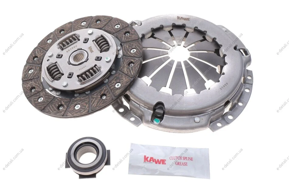 Комплект сцепления Fiat Punto 93-09 (d=180mm) (+выжимной) KAWE 961880 (фото 1)