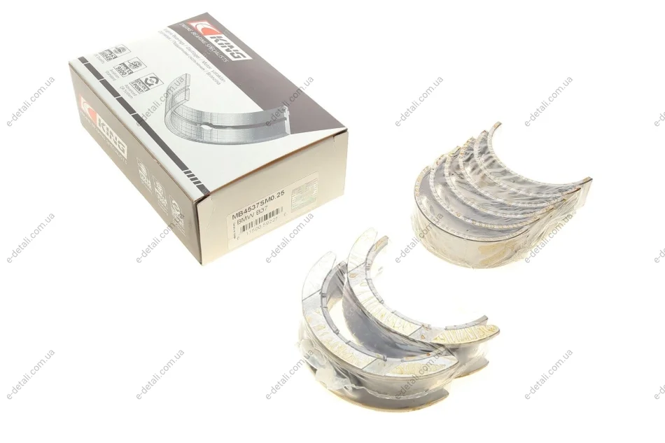 Вкладыши коренные BMW 1 (F20/F21)/2 (F45/F44/F460/X1 (F48) (B37 C15 A) 14- (+0.25) King MB4537SM0.25 (фото 1)