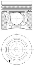 Поршень двигуна KOLBENSCHMIDT 40270600