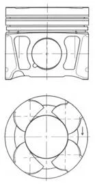 Поршень, комплект FIAT 83,40 08- KOLBENSCHMIDT 41070620